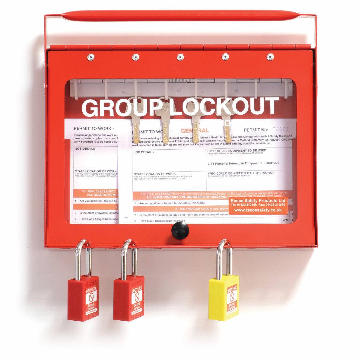 REECE Large Steel Wall Mounted/Portable Lockout Box - RED – Inland ...
