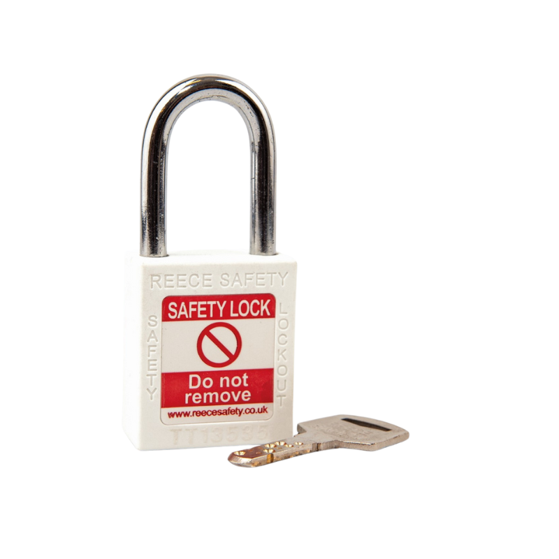 White REECE Nylon Safety Padlock KA