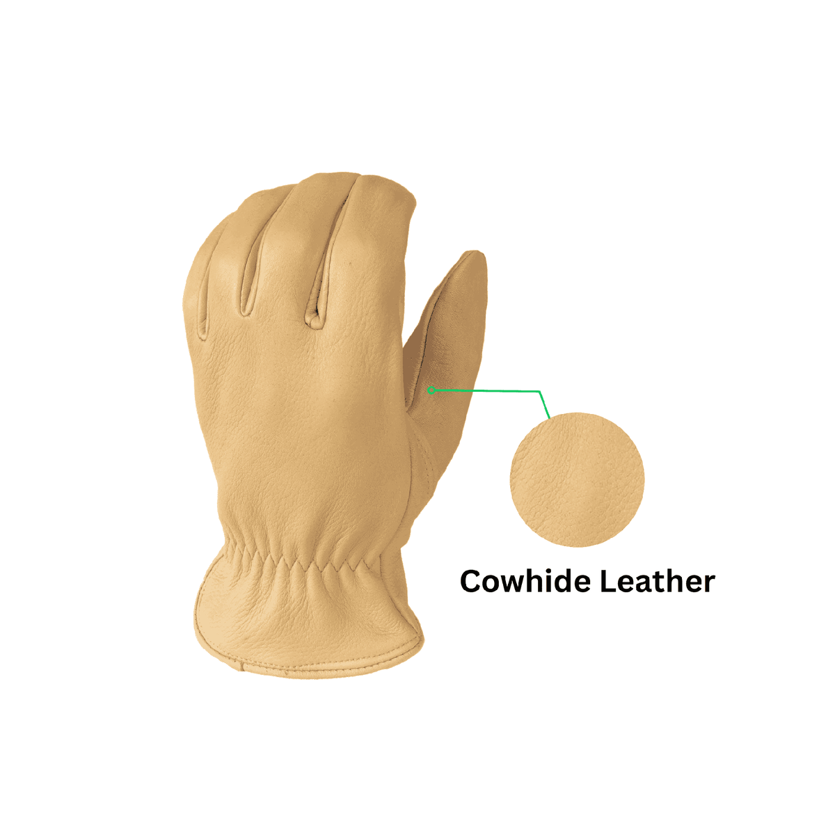 cowhide leather heavy duty glove