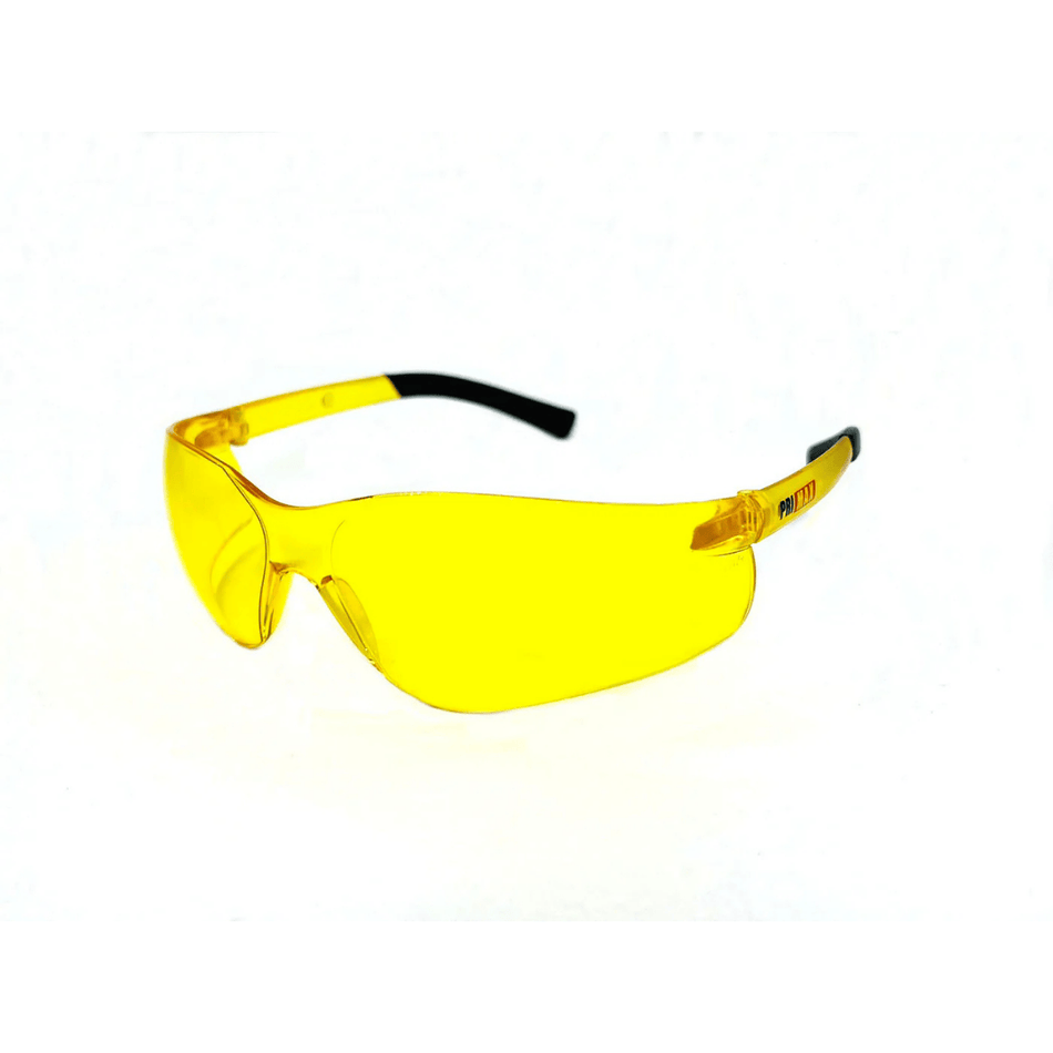 Amber Lens Wrap-Around Rubber Tip Glasses