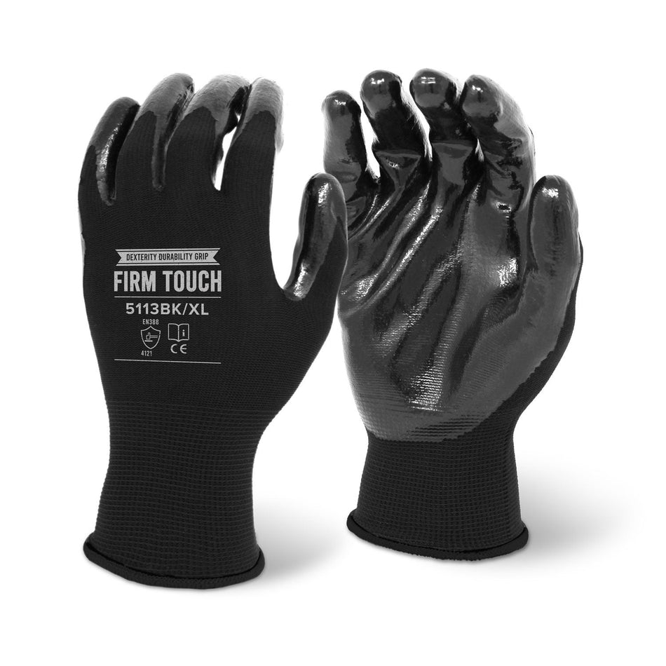 Nugear Black Nitrile Coated Grip Work Glove