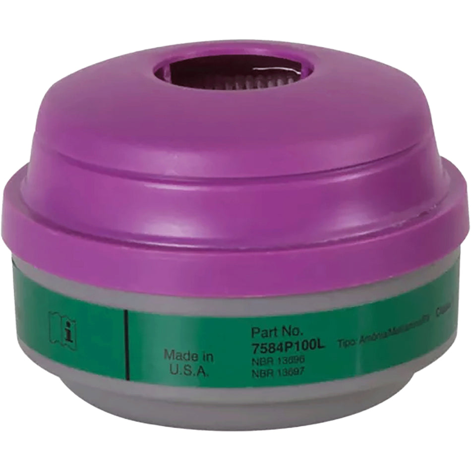 North 7584P100L Ammonia & Methylamine Cartridge/P100 Filter, Pair
