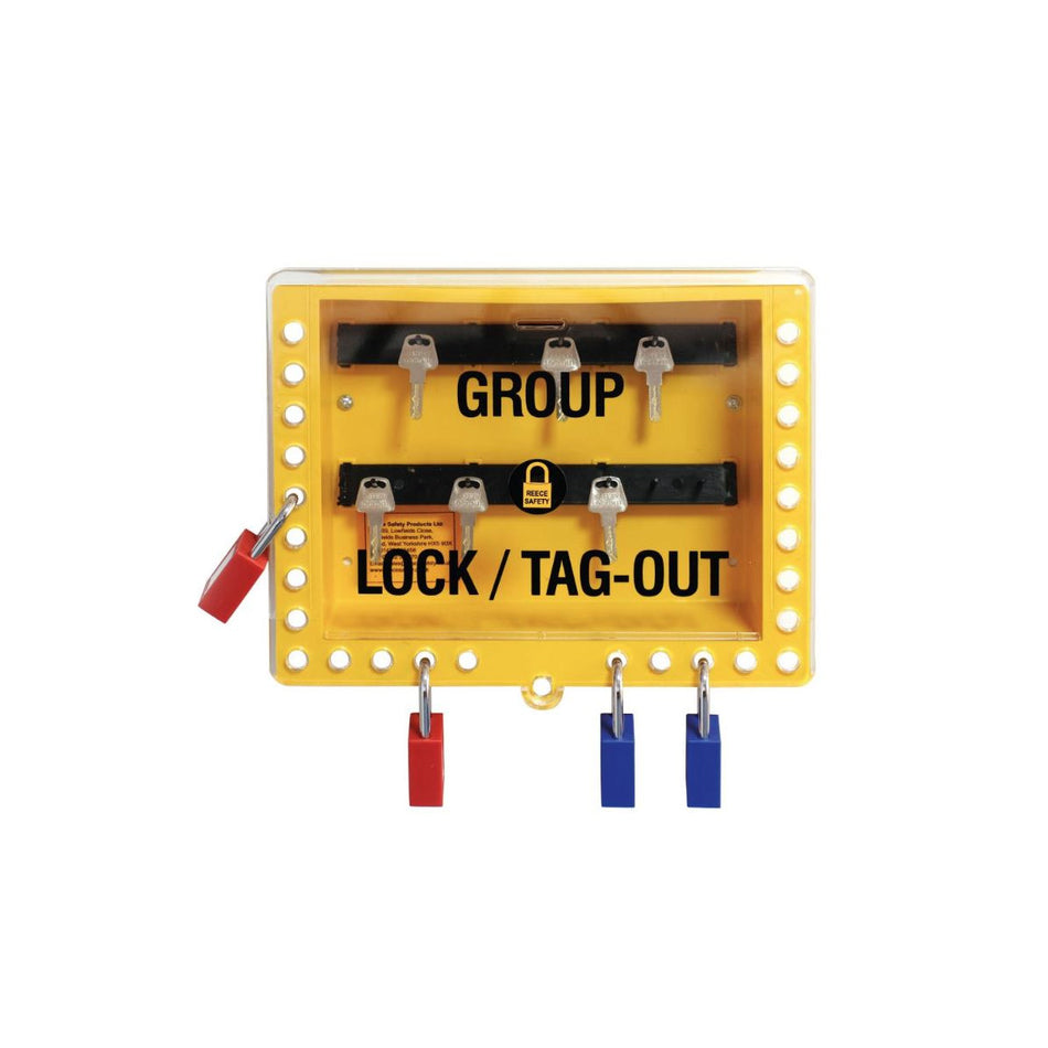 REECE Wall Mounted Group Lockout Box - YELLOW