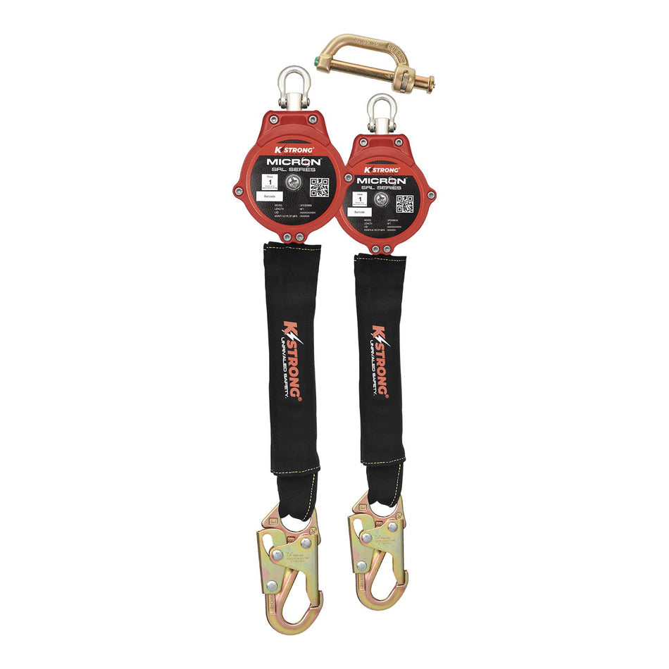 6 ft. Arc Flash Rated SRL with Steel Snap Hooks (ANSI) – Dual dorsal connector included