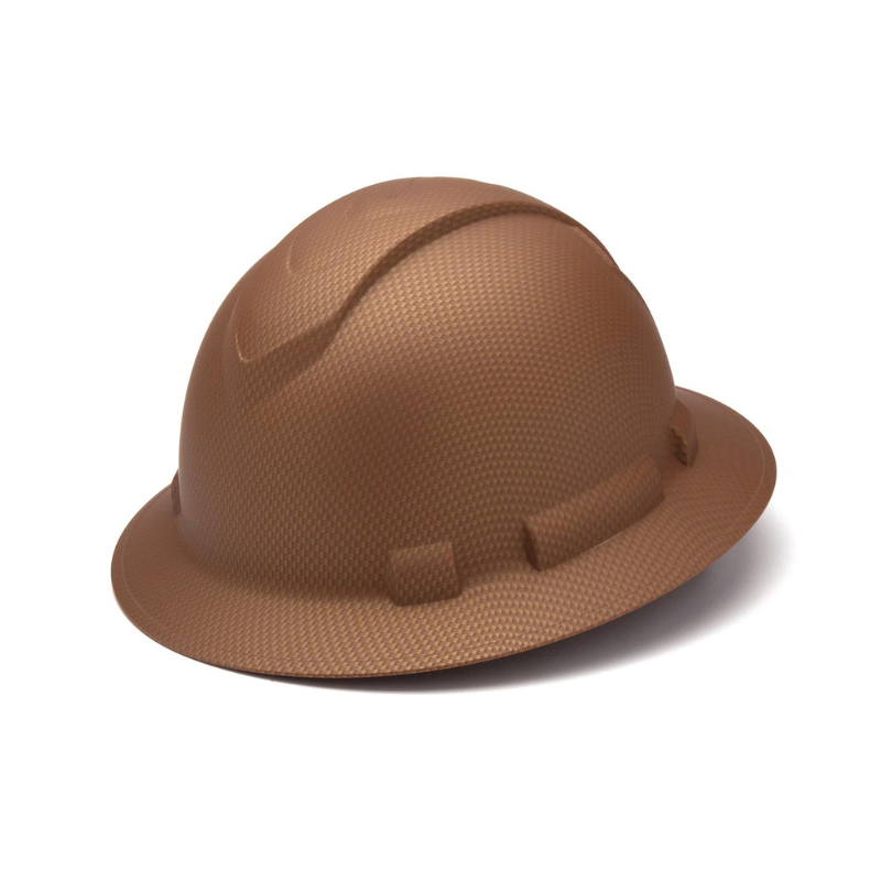 Copper Graphite Pyramex Ridgeline Full Brim Hard Hat 4-Point Ratchet Suspension