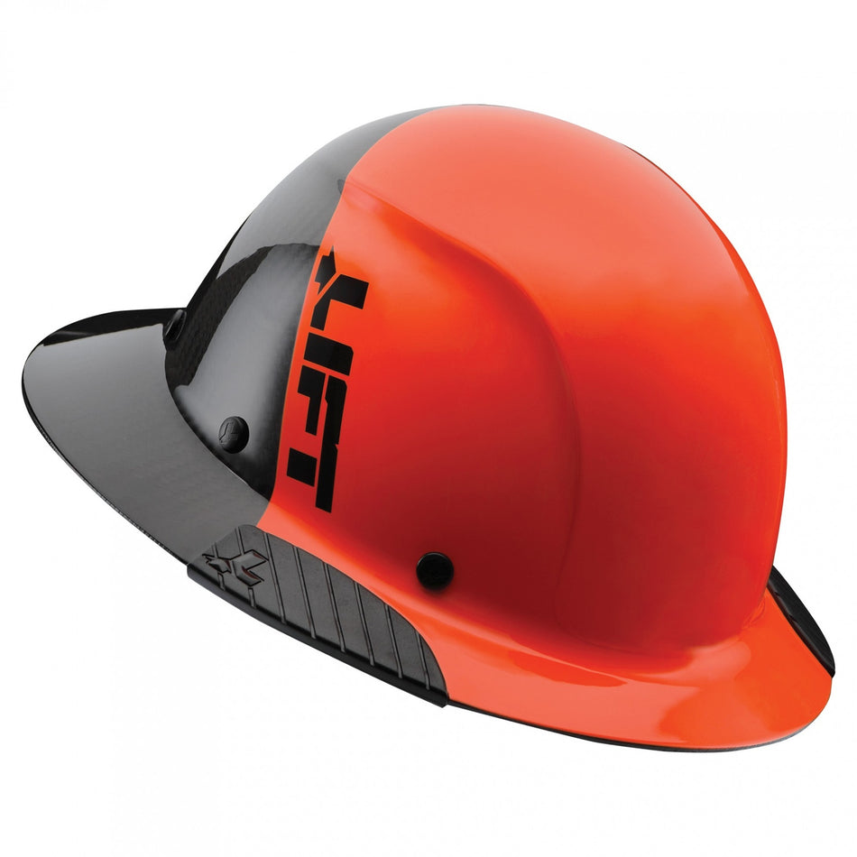 Lift Safety DAX Carbon Fiber Full Brim 50-50 (Orange/Black)