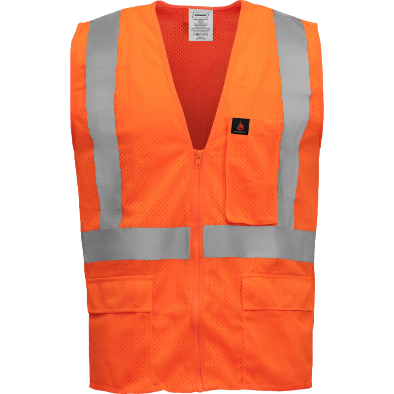 Class 2 Flame Retardant Safety Vest (Hi Vis Orange)