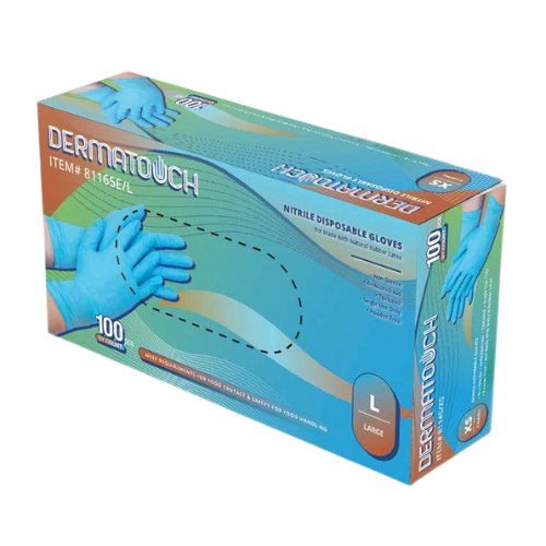 6 Mil Nitrile Gloves – Blue Powder-Free Disposable Gloves with Extended 12" Cuff (50/Box)