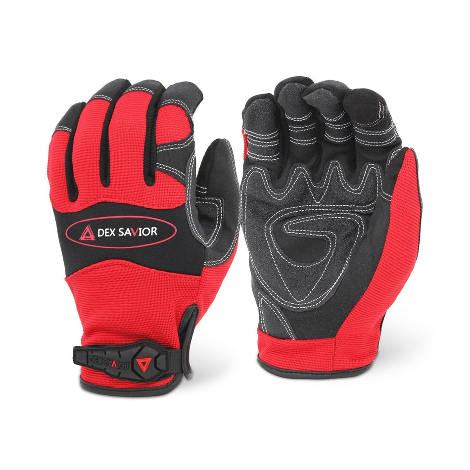 Dex Savior Reinforced Red Mechanic Glove