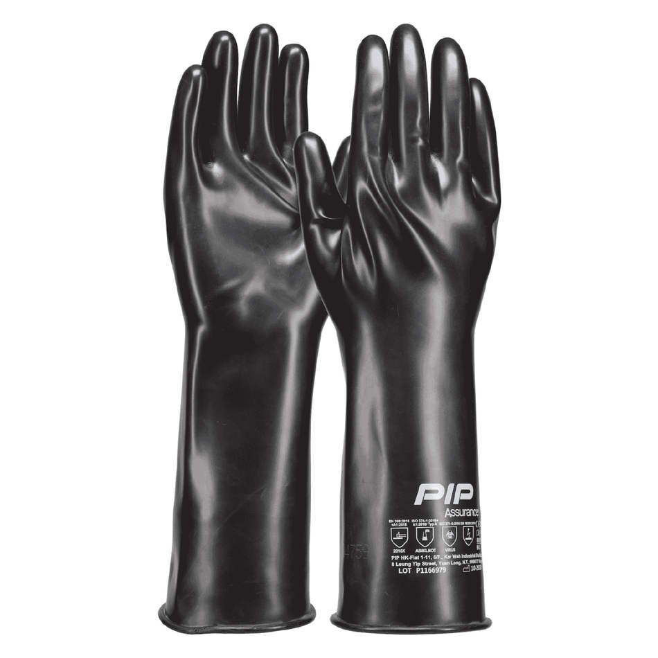 Butyl Gloves with Smooth Grip – 20 Mil Bromine Butyl, Electrostatic Safe