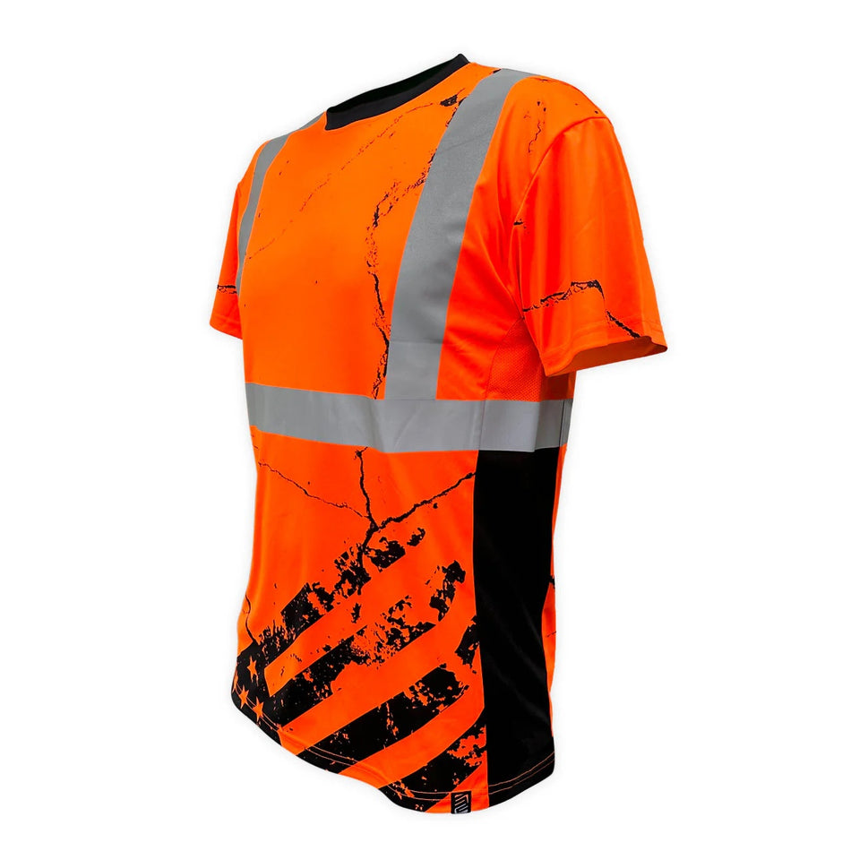 American Grit Orange Reflective Safety Tee - Class 2 Type-R