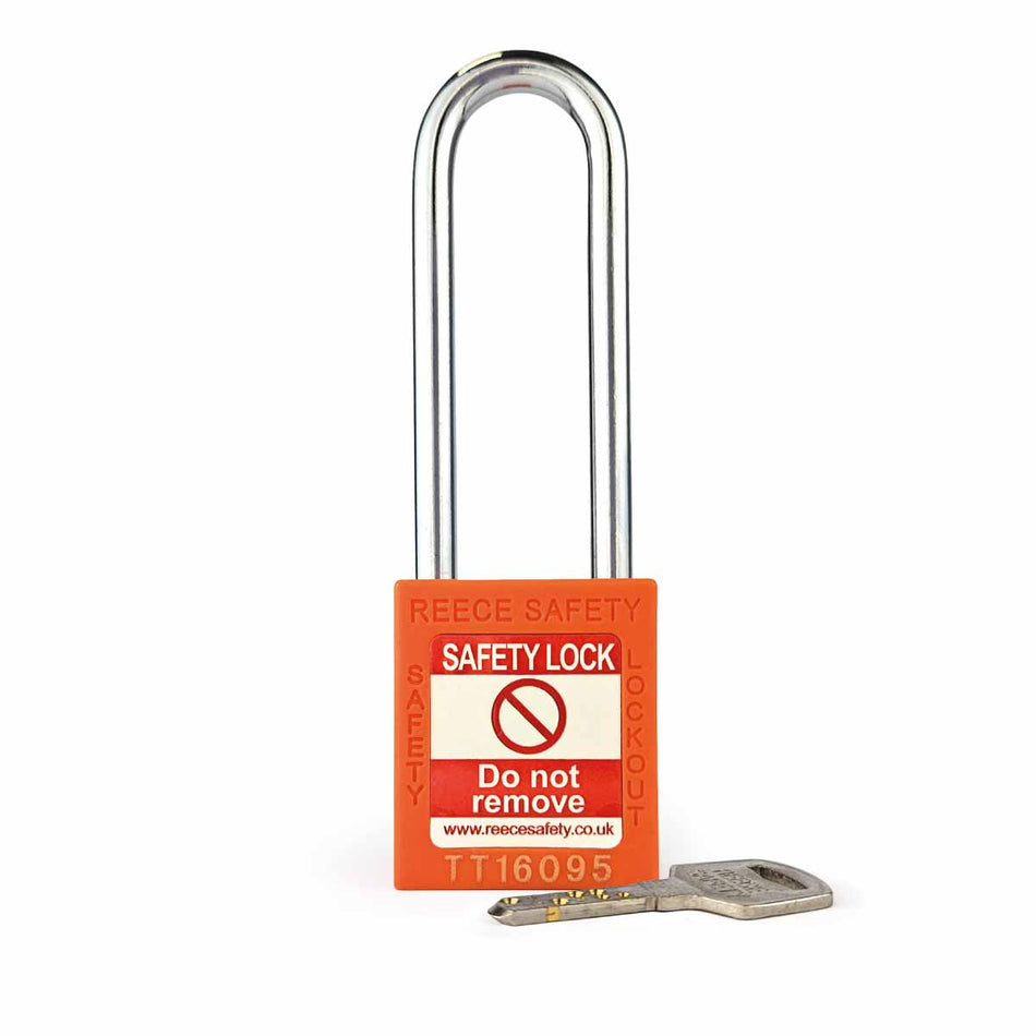 Orange REECE Nylon Safety Long Padlock KTD