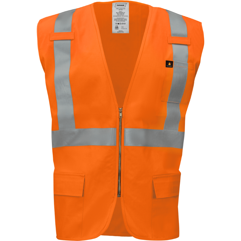 Class 2 Type R Label FR Class 2 Type R Reflective Vest (Hi Vis Orange) - Inland Empire ...