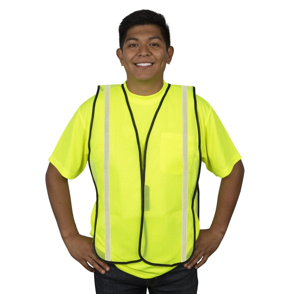 Hi-Vis Mesh General Purpose Safety Vest, Hook and Loop