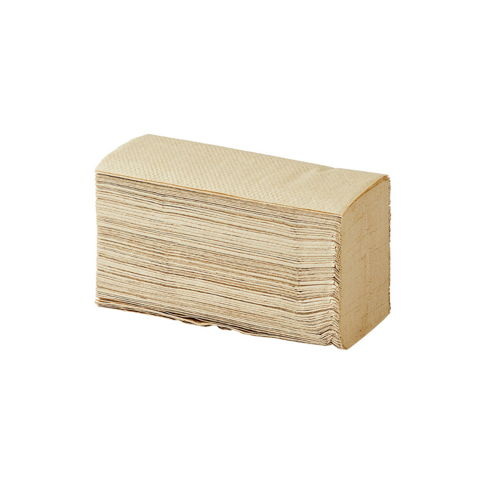 Kraft Paper Towel - Eco-Friendly Single Fold, 250/Pack (16 Packs)