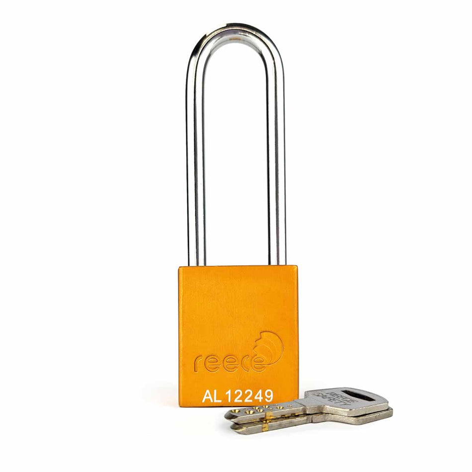 Yellow REECE Aluminum Safety Long Padlock KA SET