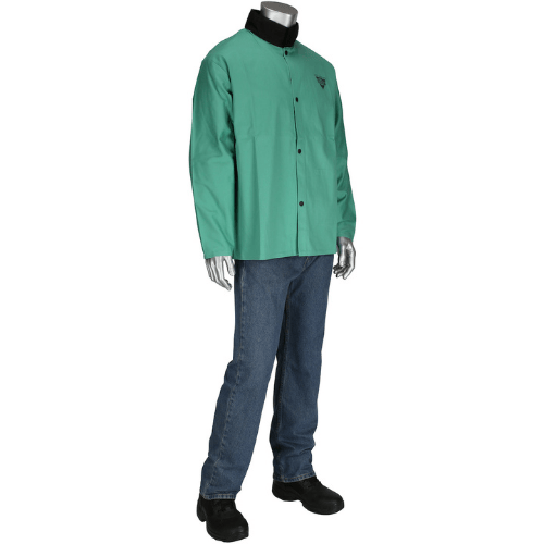 FR Jacket – Flame-Resistant 100% Cotton Welding Jacket with Anodized Snaps