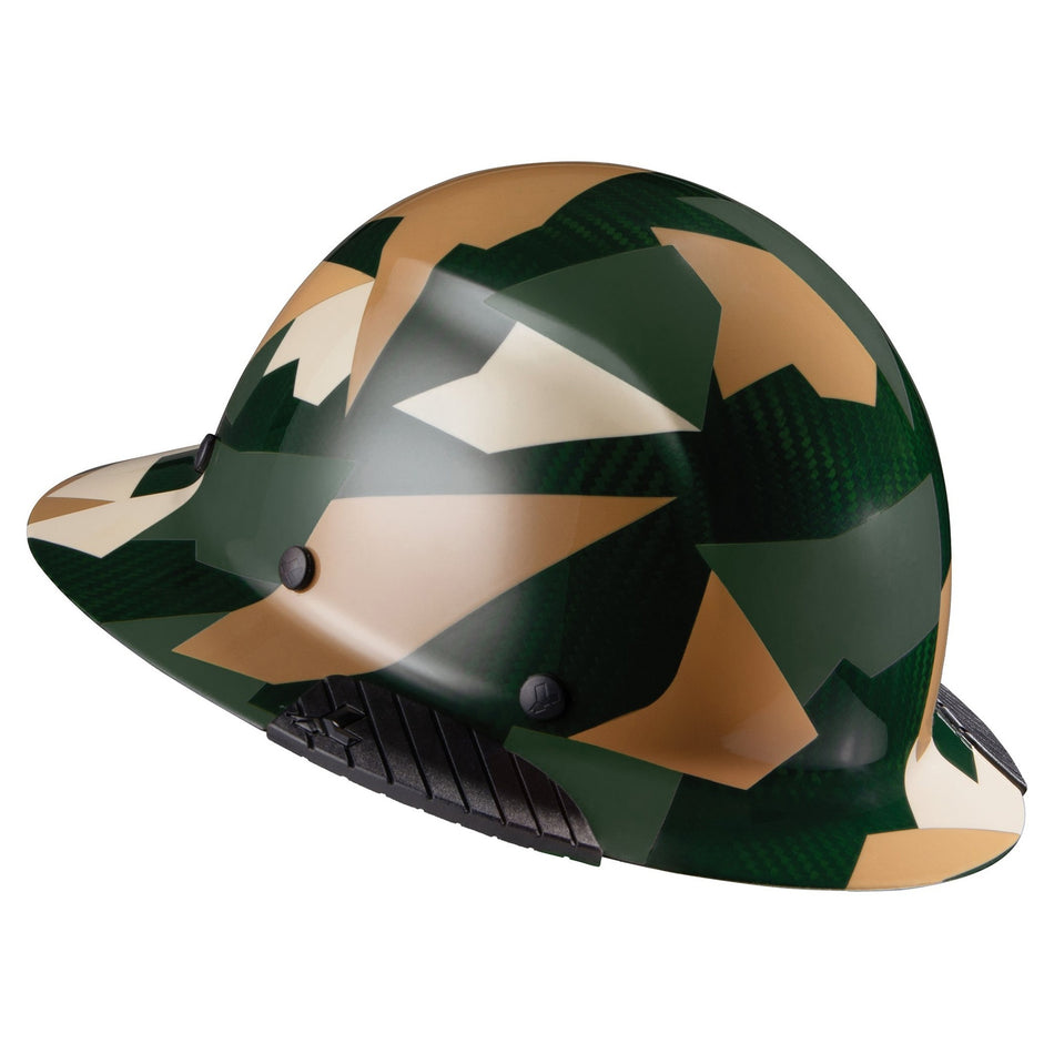 DAX Carbon Fiber Full Brim Hard Hat (Jungle Camo Gloss)