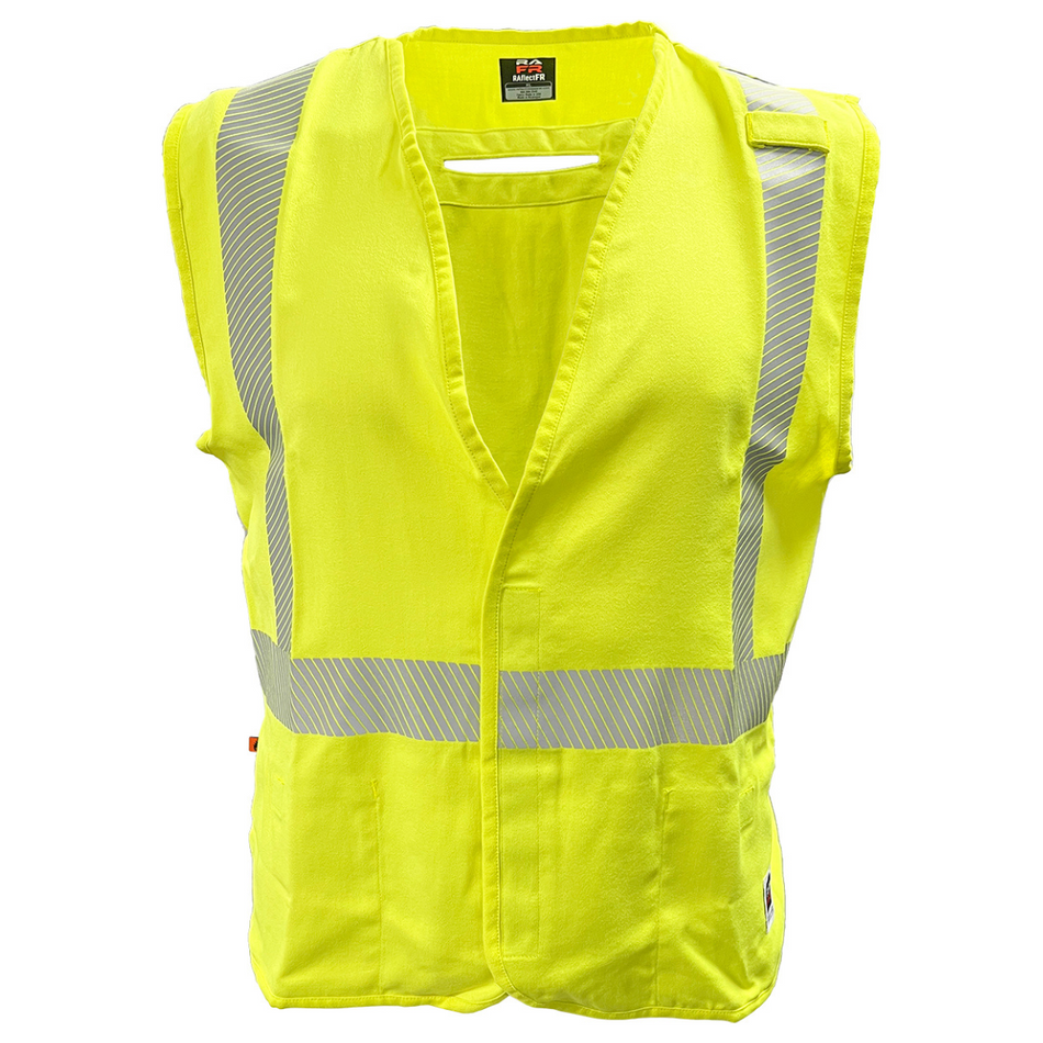Reflective Apparel™ ANSI Type R Class 2 AR/FR Solid Vest - Segmented Tape & D-Ring Access