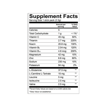Tropical Hydration Packet Nutrition