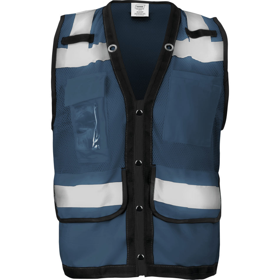 Navy Blue Snap Front and Side Closure Vest