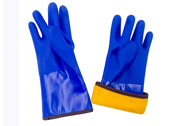 Insulated Blue PVC Supported Glove