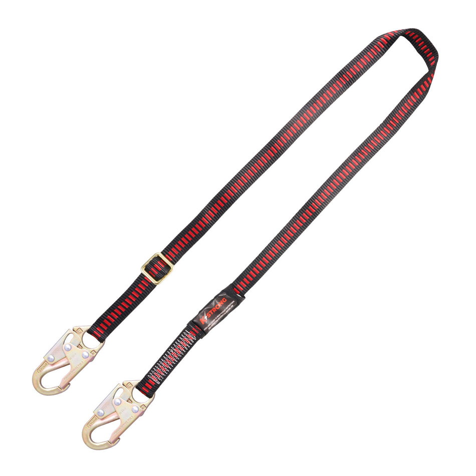 6 ft. Adjustable Work Positioning Lanyard with Forged Snap Hook at both ends (ANSI)