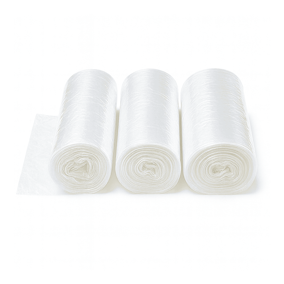 Clear Trash Bag - 12-16 Gallon HDPE Can Liner, 24x33", 6 Micron, 1000/Case