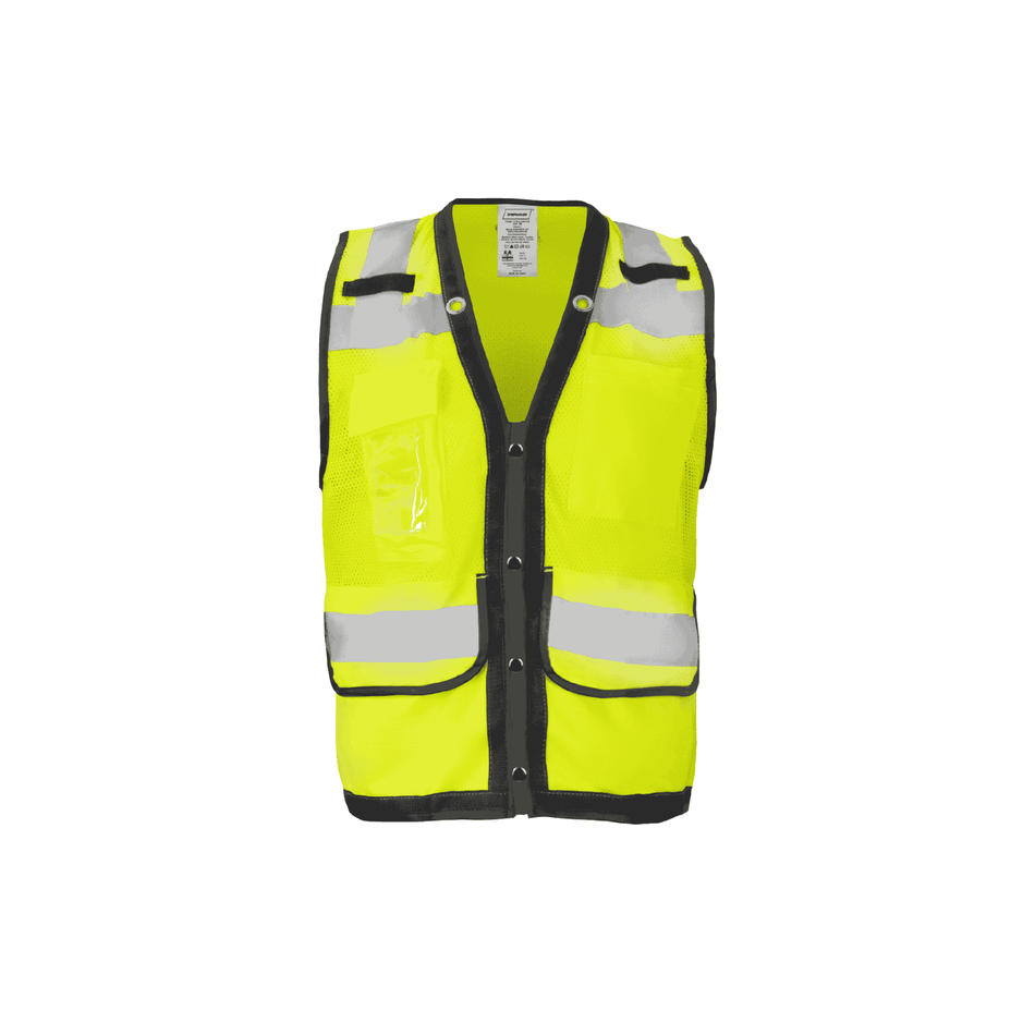 Class 2 Lime Snap Front and Side Closure Vest