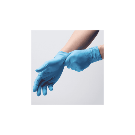 blue 4 mil nitrile gloves pull