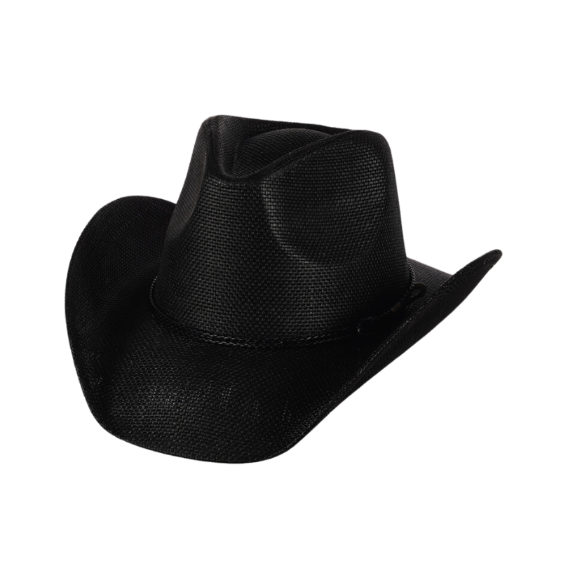 Black Basic Cowboy Hat with Braded Band