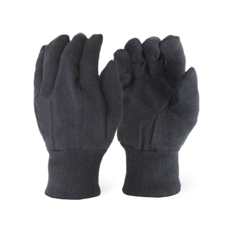 Dark Brown Jersey Gloves - Standard Weight