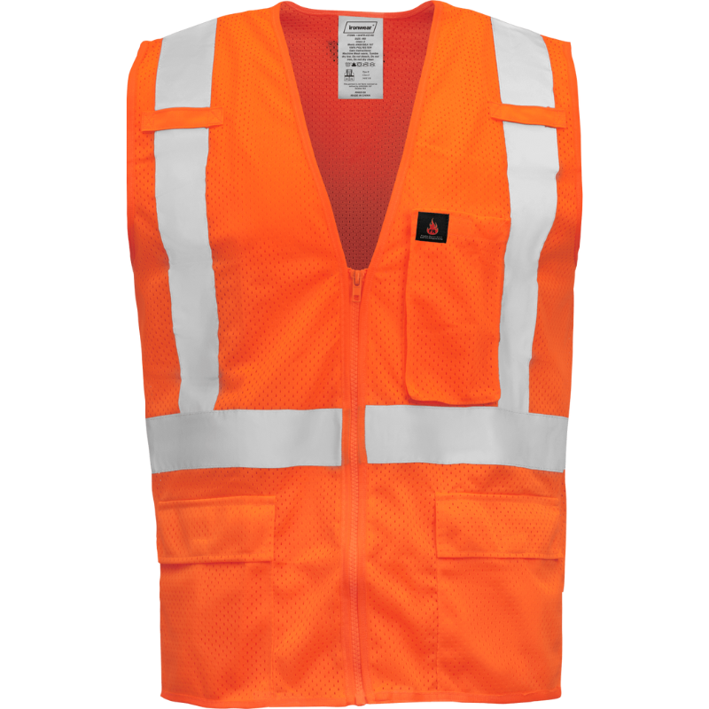 Hi Vis Orange Flame Retardant Safety Vest