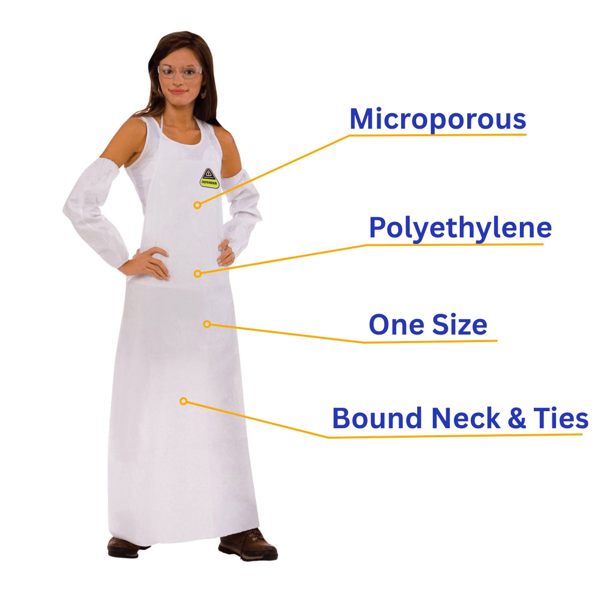 White Disposable Apron