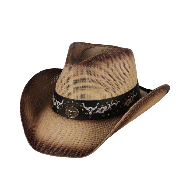 Dusky Brown Bull Cowboy Hat