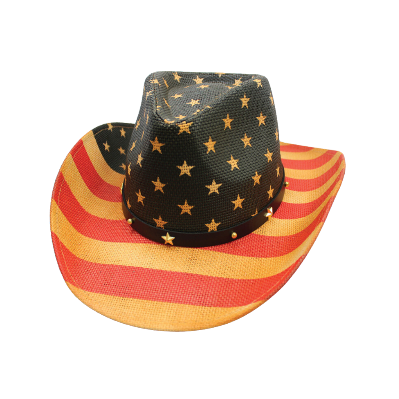 Vintage USA American Flag Cowboy Hat