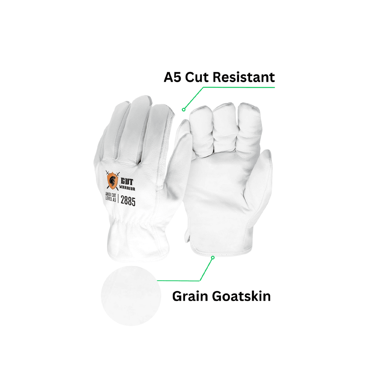 level 5 cut resistant grain goatskin gloves