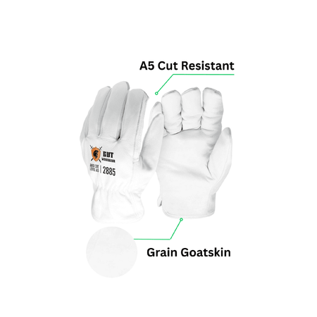 level 5 cut resistant grain goatskin gloves