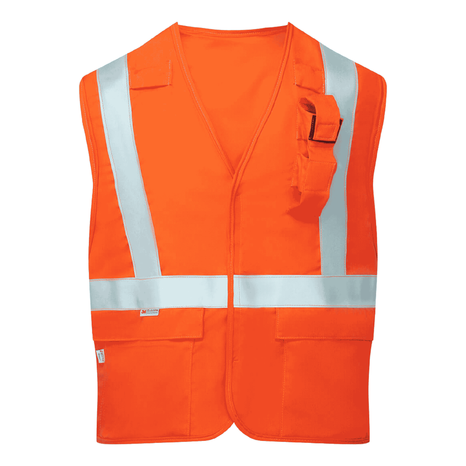 Orange Flame Resistant Safety Vest – 7oz Westex® UltraSoft® FR Fabric, NFPA Compliant