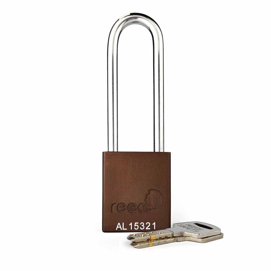 Brown REECE Aluminum Safety Long Padlock KTD