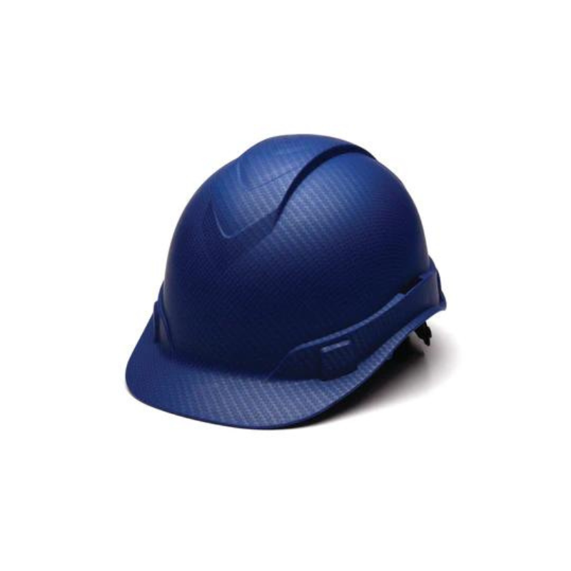 Blue Graphite Pyramex Ridgeline Cap Style Hard Hat 4-Point Ratchet Suspension