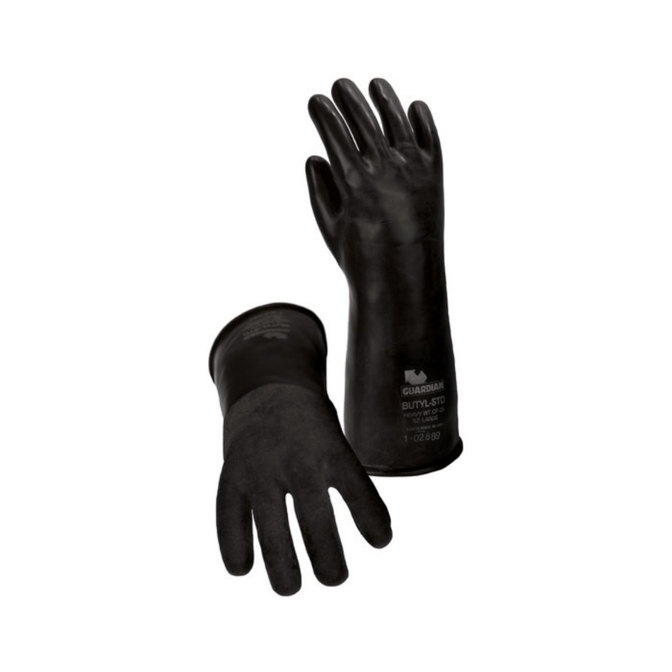 Butyl Gloves with Rough Finish – 20 Mil Chemical-Resistant Glove, 14" Length