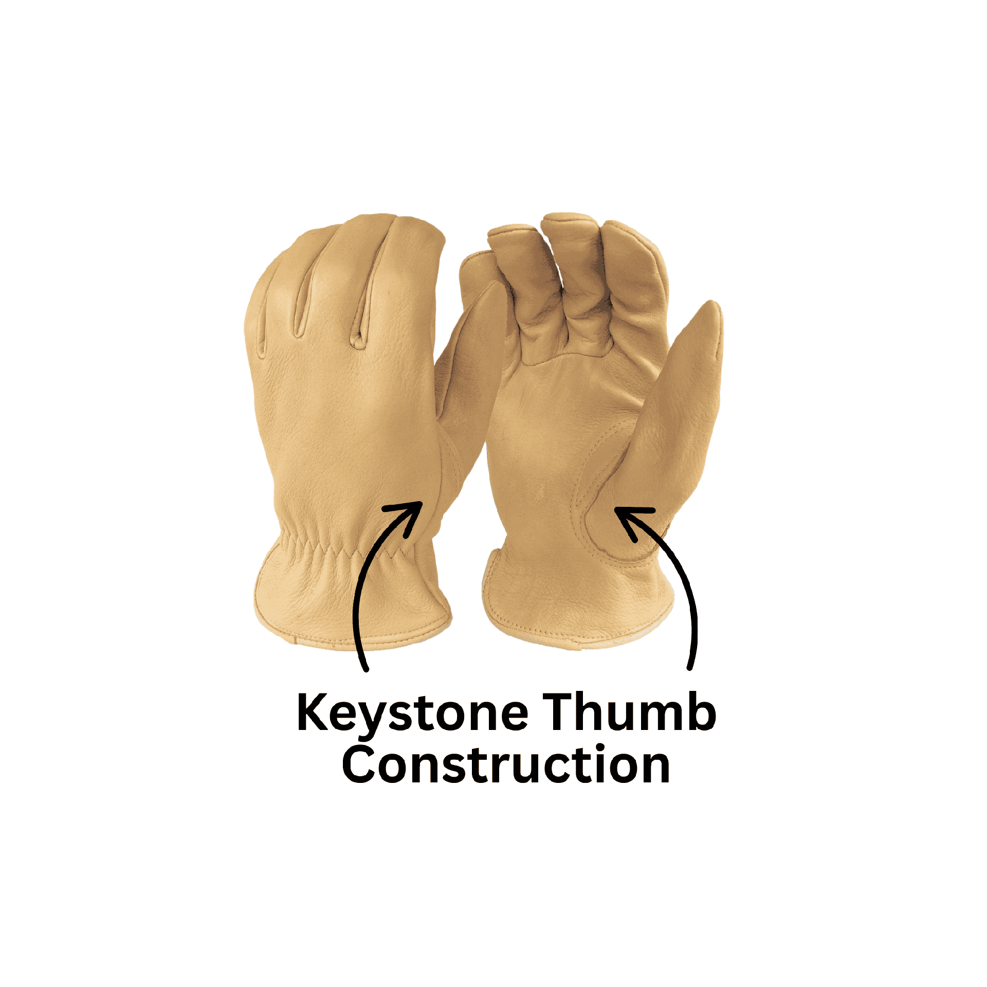 heavy duty cowhide keystone thumb construction