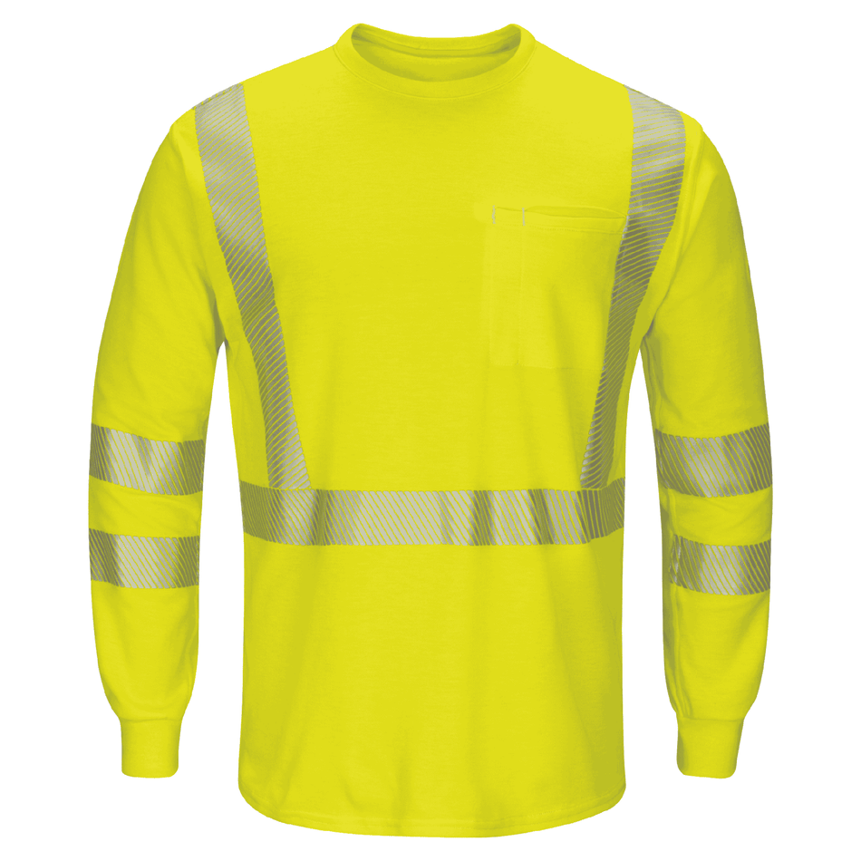 Men's Lightweight FR Hi-Visibility Long Sleeve T-Shirt – CAT 2, NFPA 2112 Compliant