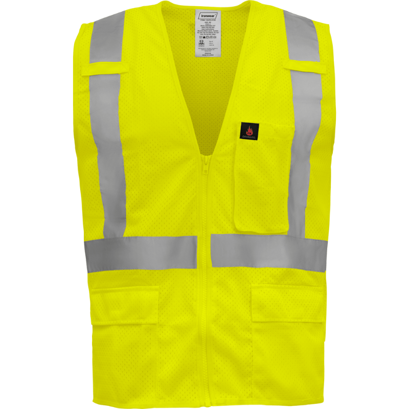 Hi Vis Lime Flame Retardant Safety Vest