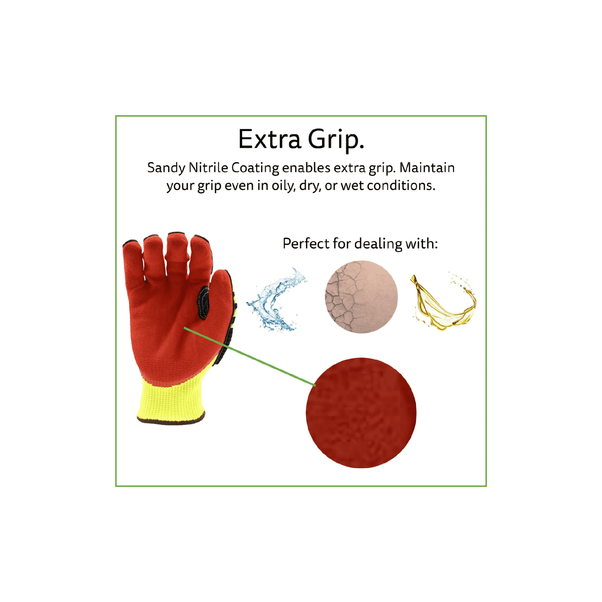 extra grip sandle nitrile coating