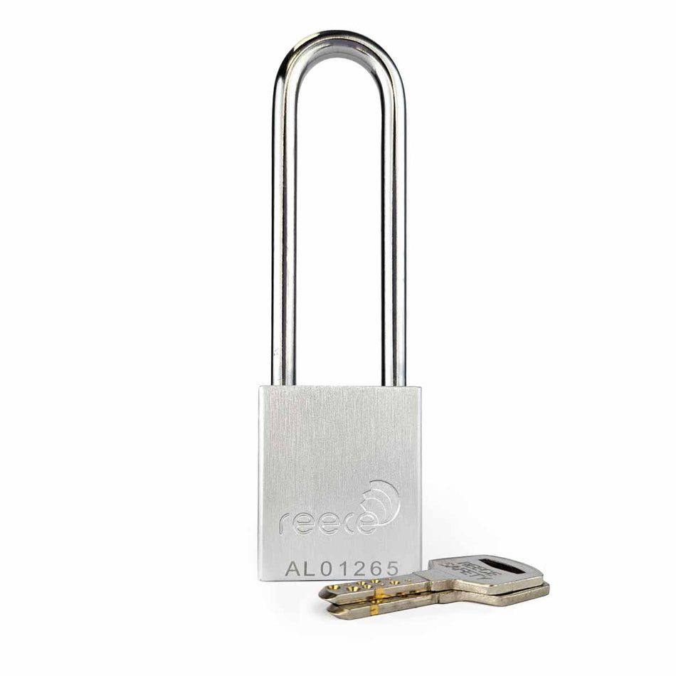 Silver REECE Aluminum Safety Long Padlock KA SET