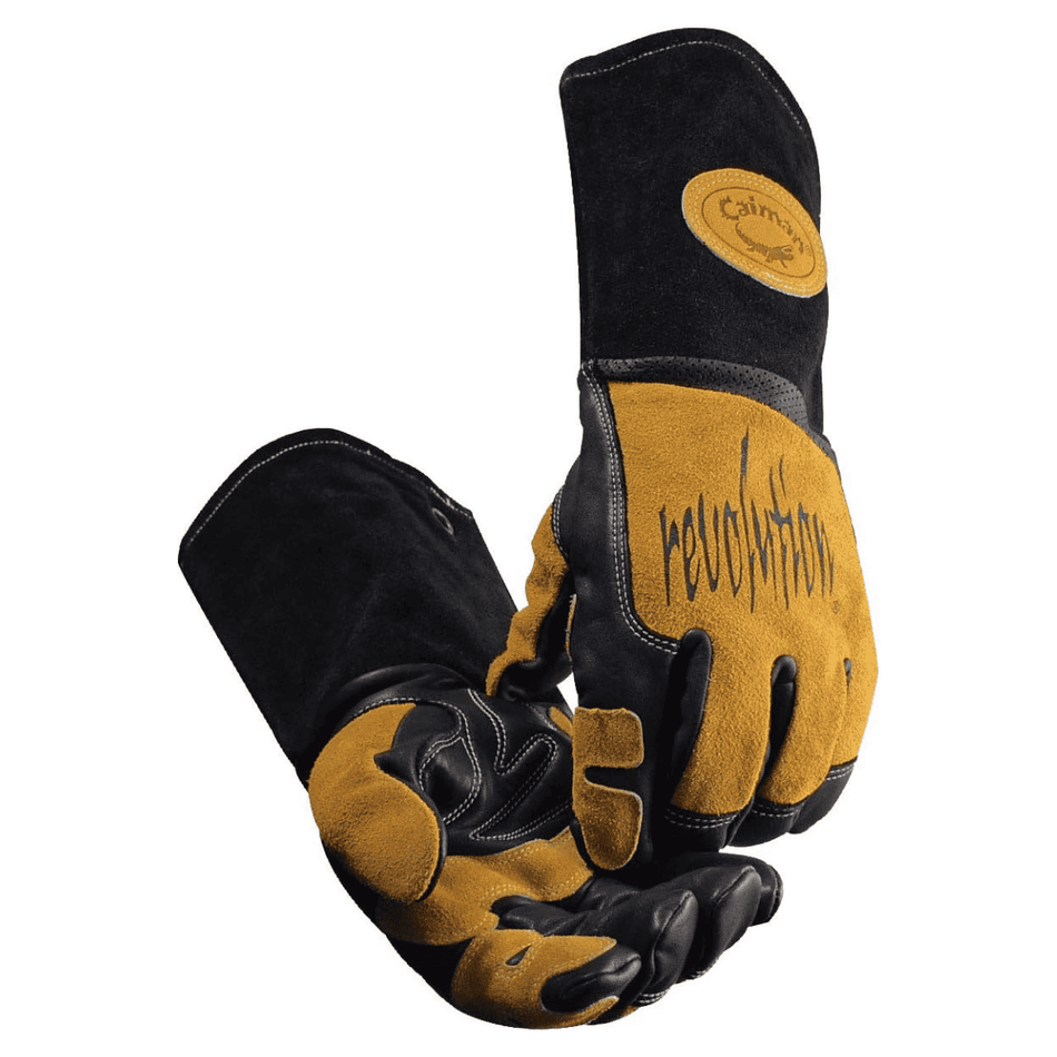 Caiman Premium Top Grain Cowhide Leather MIG/Stick Welder's Glove with Flame Resistant Fleece